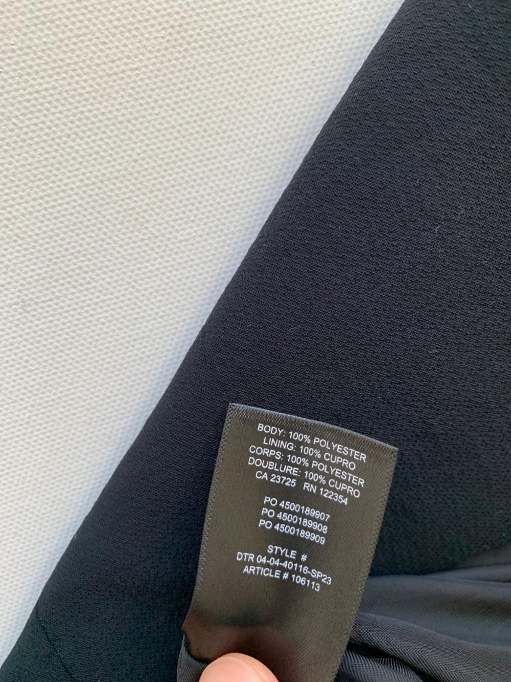 Aritzia Wilfred Cropped Navy Blazer Jacket Size 10 - Picture 7 of 8